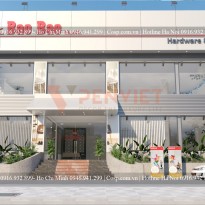 Thiết kế mặt tiền showroom nội thất Anh Quốc- Long An